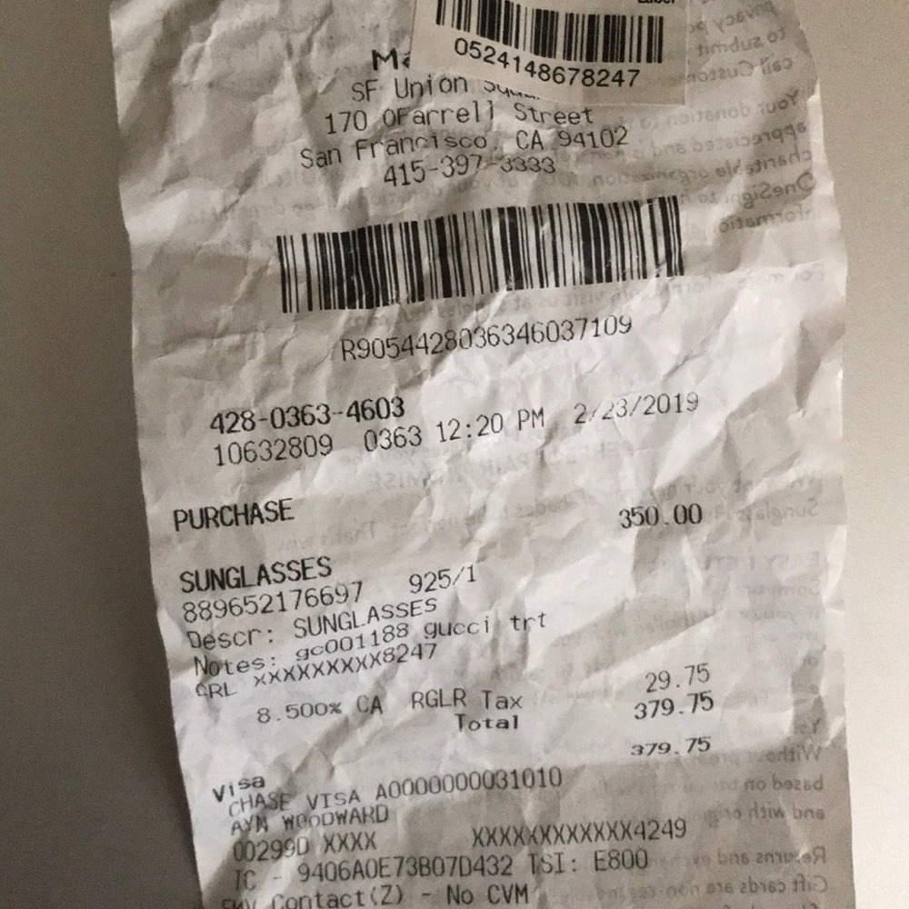 Gucci’s sunglasses, the one at the pictures. - Picture 4 of 4